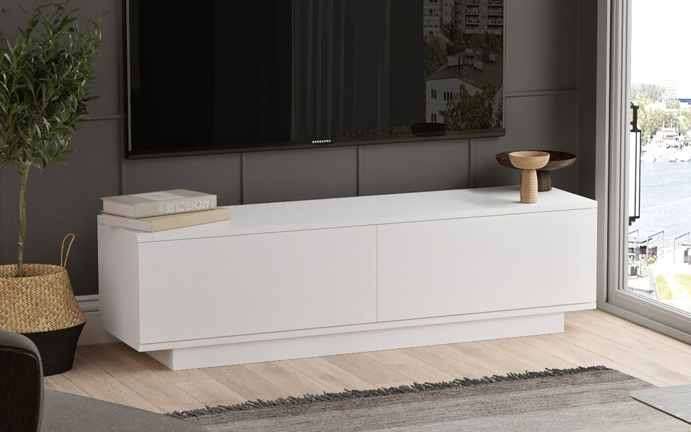 Modul TV Vinis, alb  1